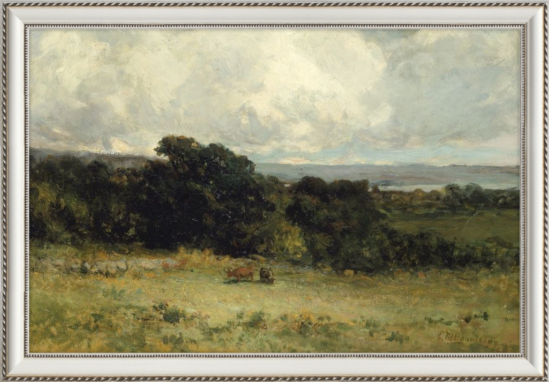 Vintage Landscape Two Cows