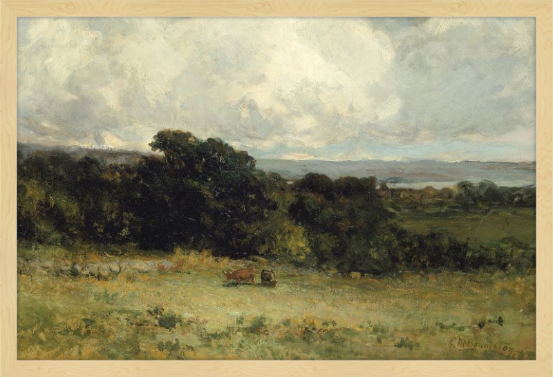 Vintage Landscape Two Cows