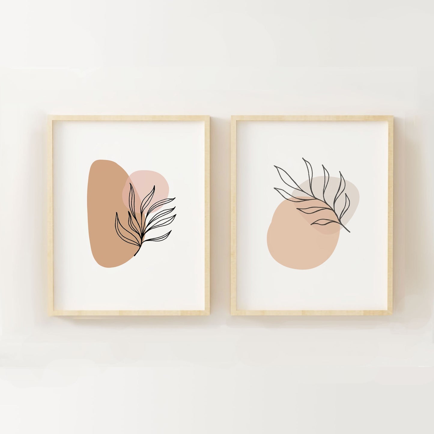 Leaf Line Modern Wall Art
