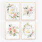 So loved/I am a child of God - Set of four Floral Geometric Wall Art