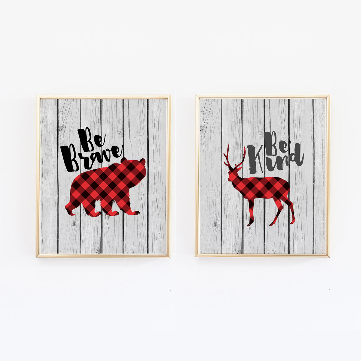 Buffalo Plaid Lumberjack Prints - Set of 2 - Wall Prints