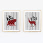 Buffalo Plaid Lumberjack Prints - Set of 2 - Wall Prints