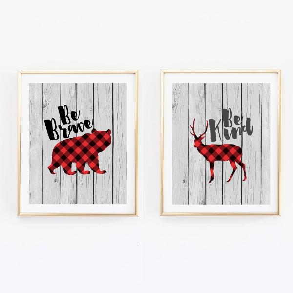 Buffalo Plaid Lumberjack Prints - Set of 2 - Wall Prints