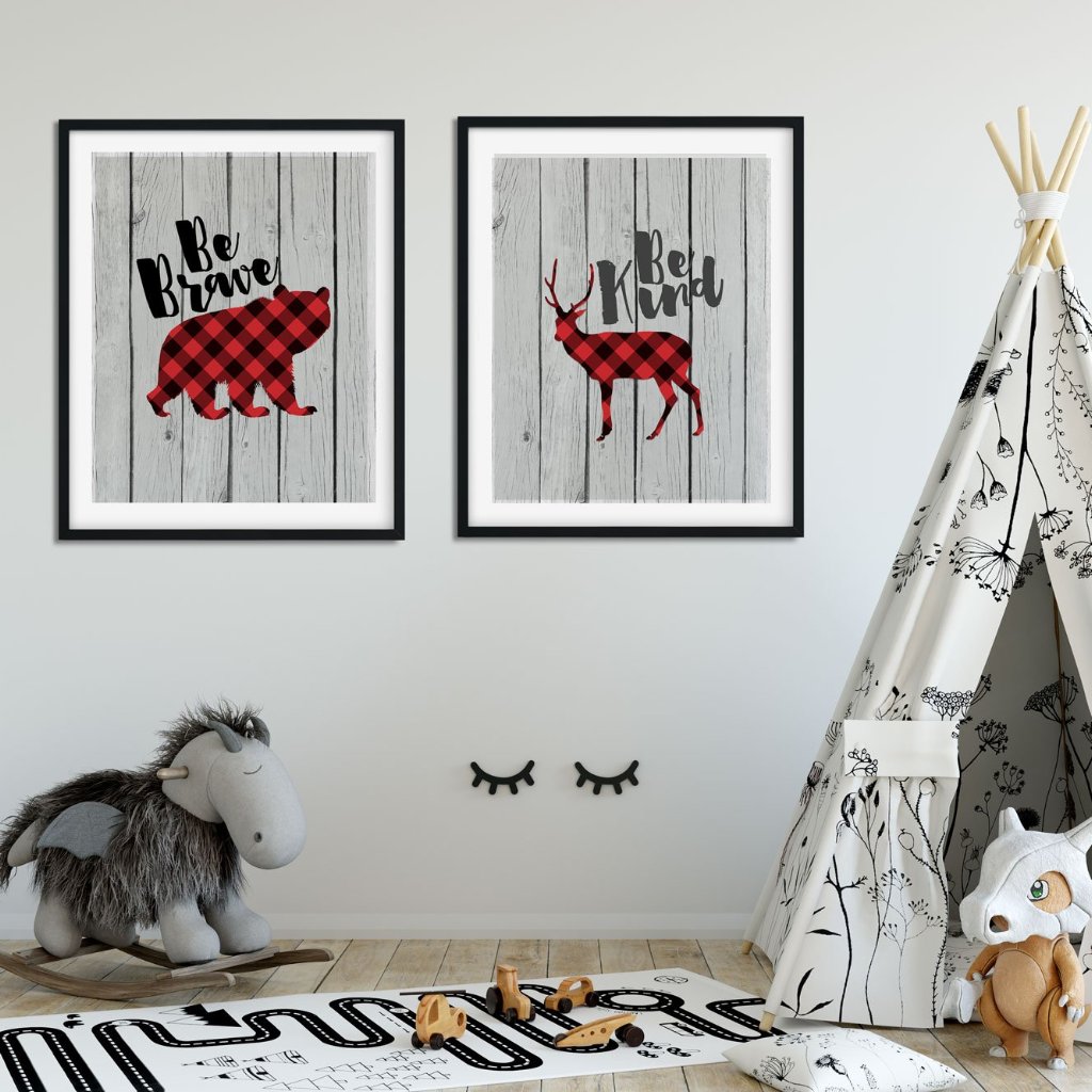 Buffalo Plaid Lumberjack Prints - Set of 2 - Wall Prints