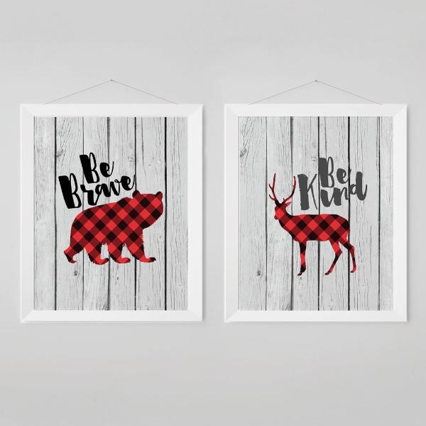 Buffalo Plaid Lumberjack Prints - Set of 2 - Wall Prints