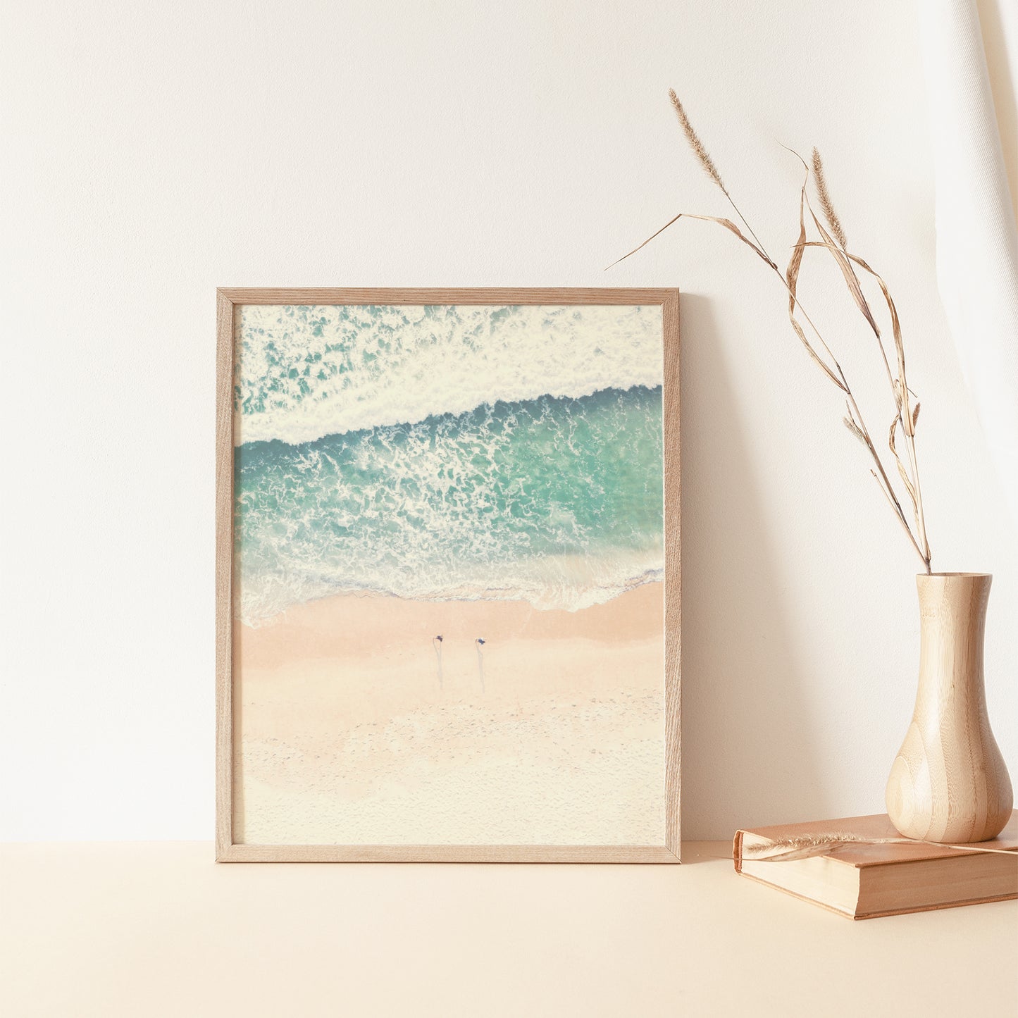 Ariel Beach Waves Wall Art Poster