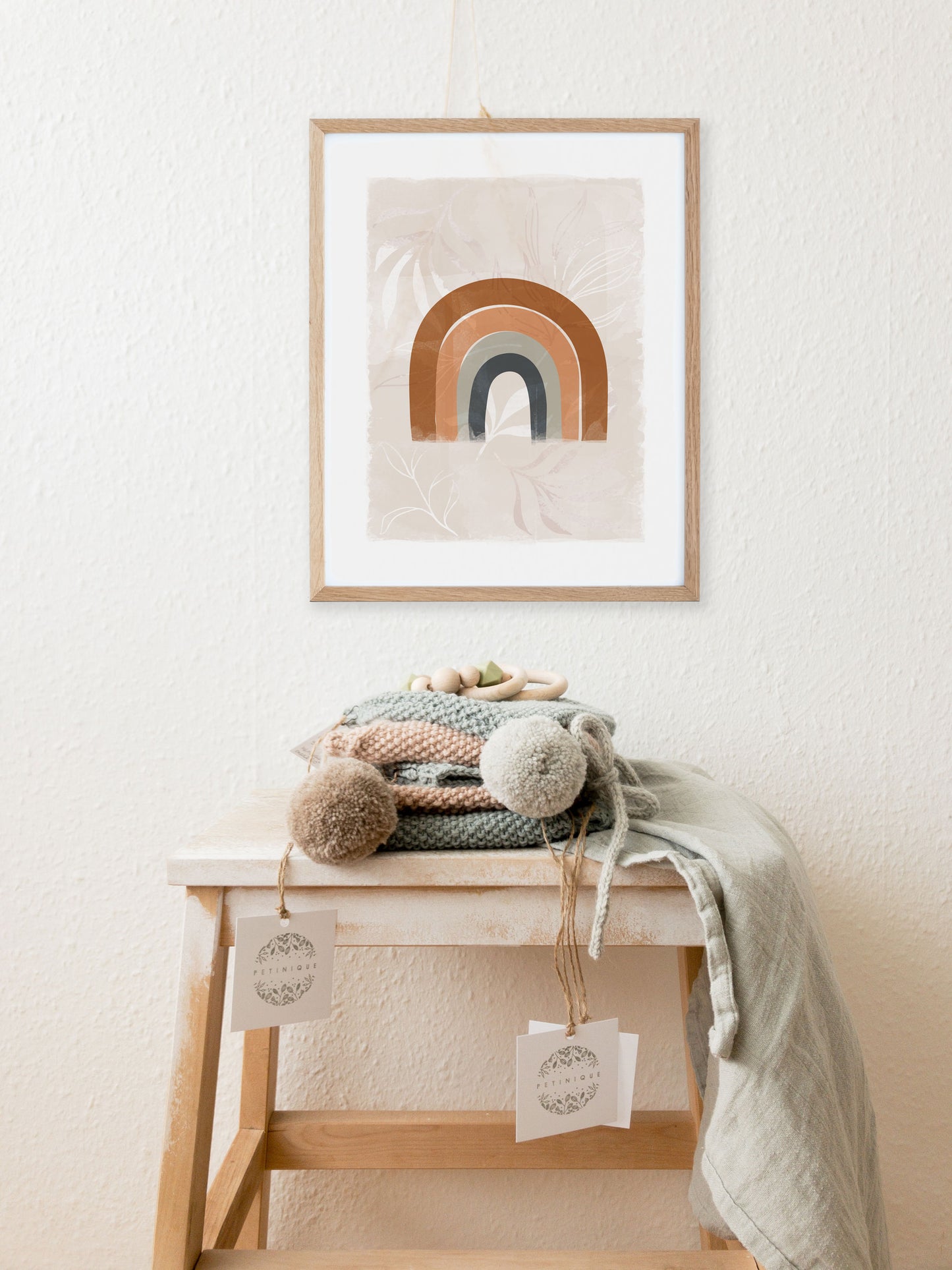 Neutral Rainbow Nursery Wall Art