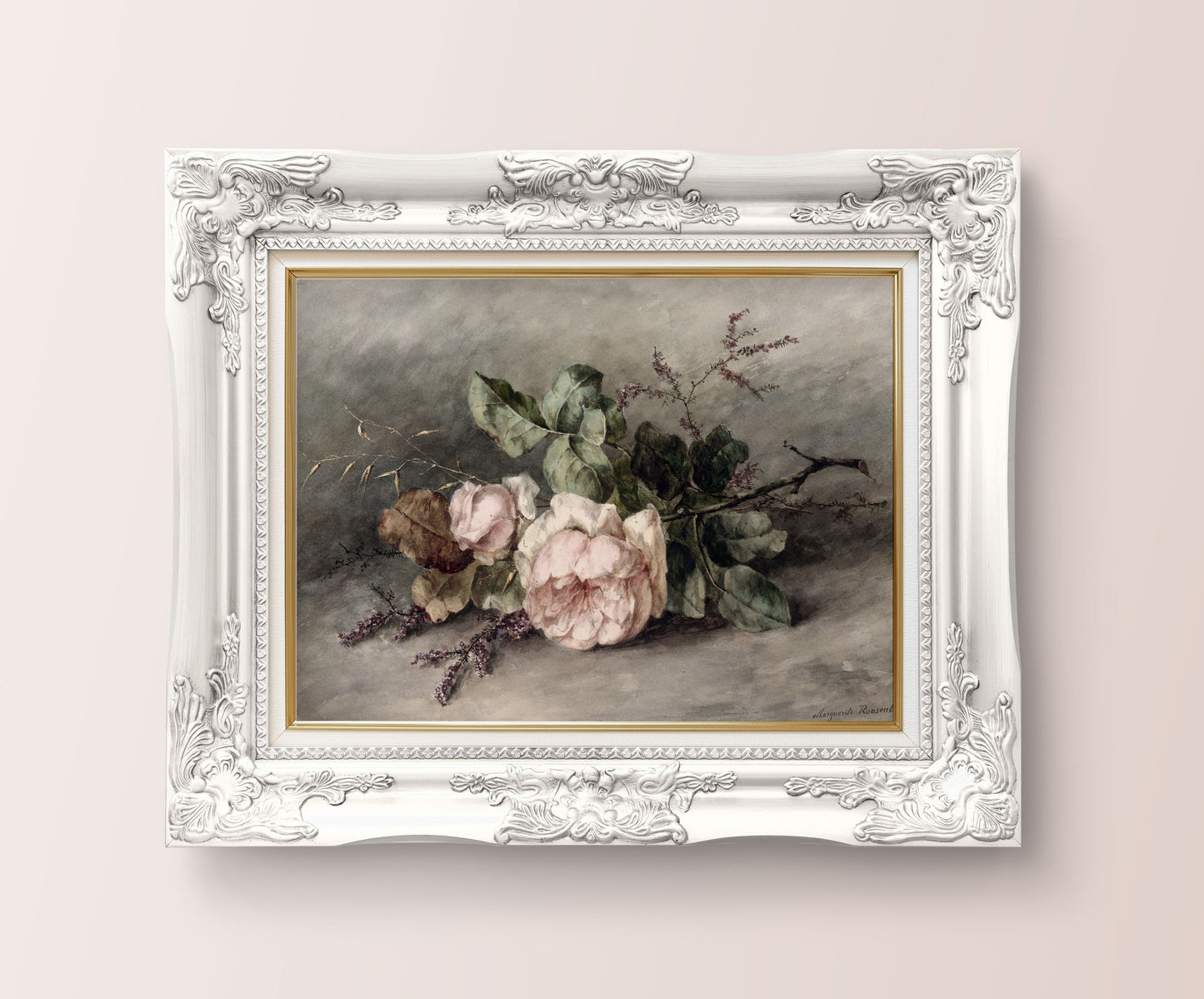 Roses Vintage Still Life Wall Art