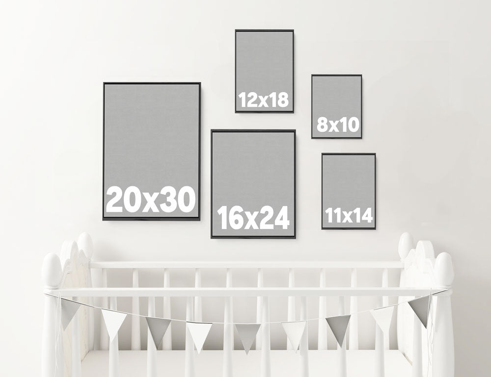 Boho Baby Girl Birth Stats Print - Earthy Pink with Rainbow