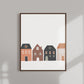 Row of houses Nursery Wall Print - Modern Scandinavian Design Kids Room