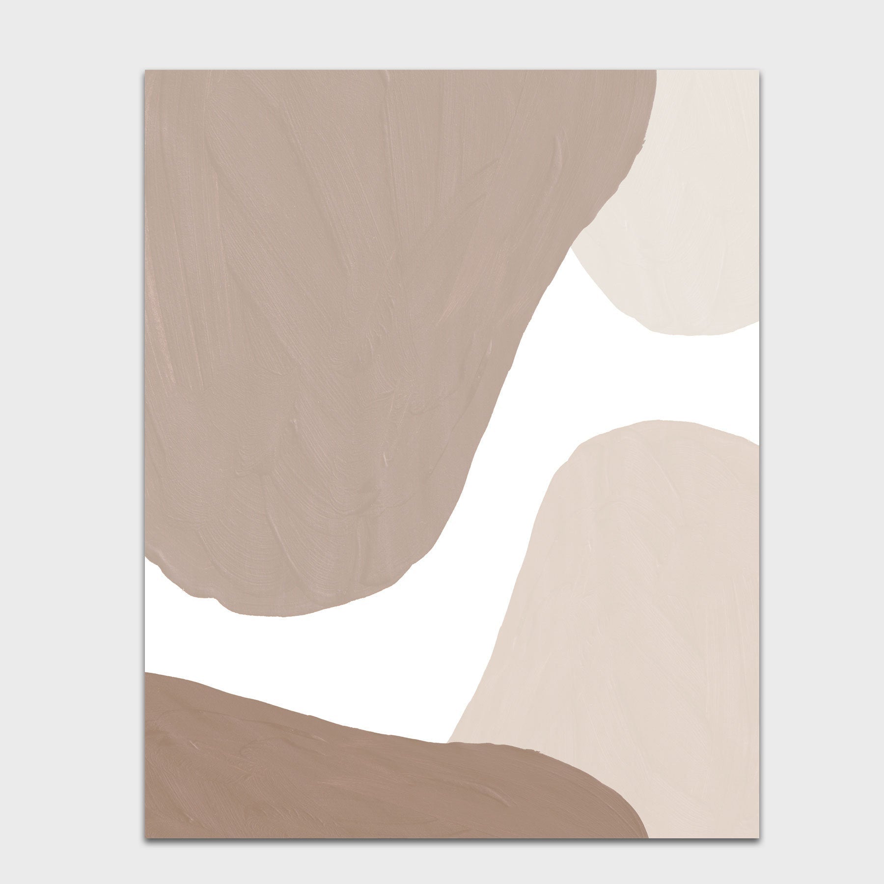 Large Abstract Modern Art - Neutral Abstract Shapes - Master Bedroom Instant Printable Download - Sand Beige Pink Brown - Print from Home