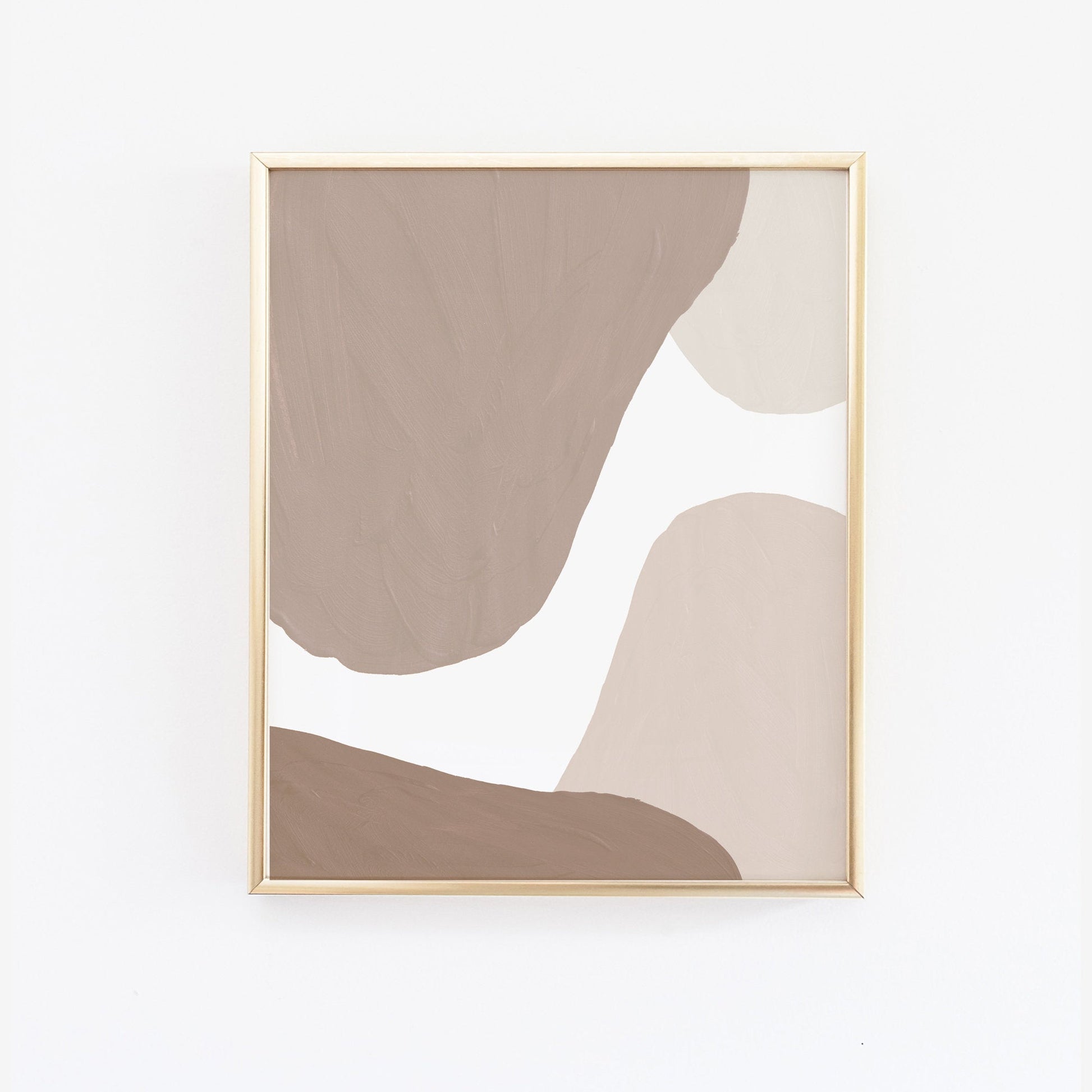 Large Abstract Modern Art - Neutral Abstract Shapes - Master Bedroom Instant Printable Download - Sand Beige Pink Brown - Print from Home