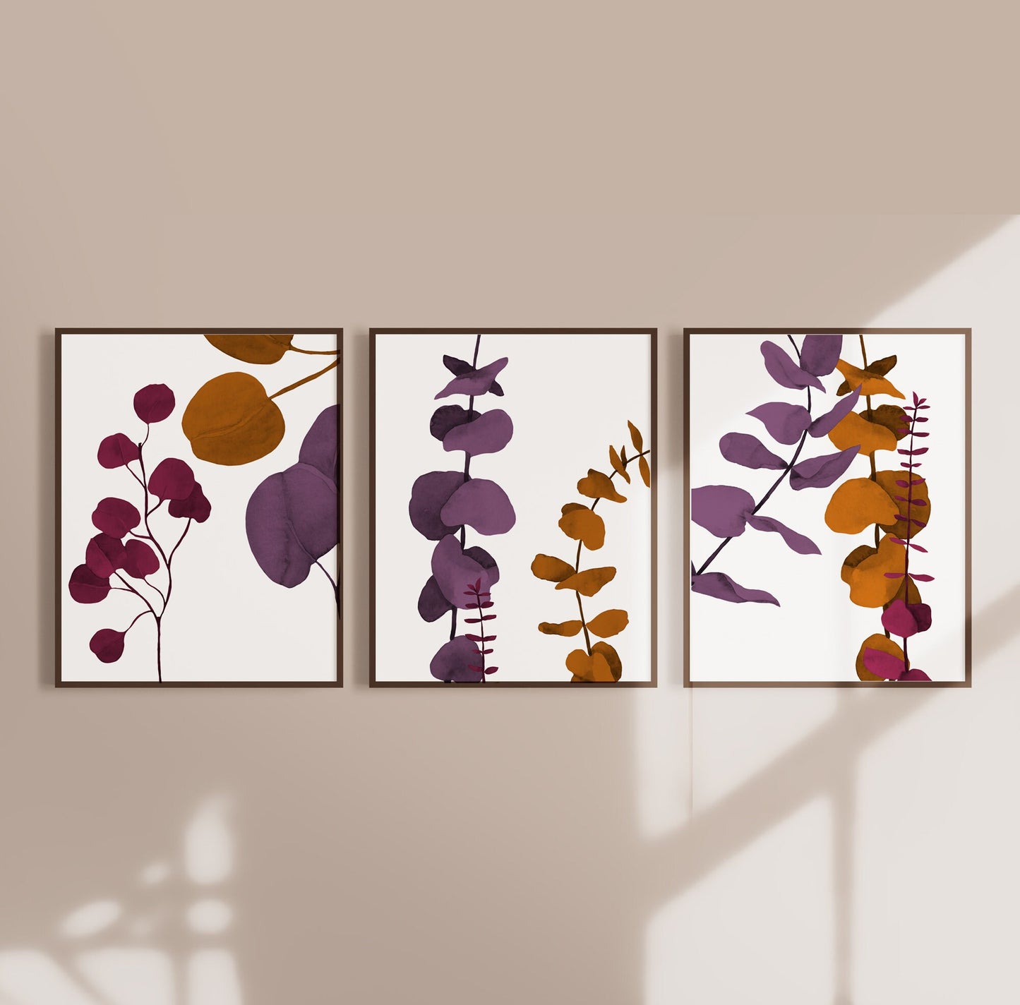 Boho Eucalyptus abstract wall art