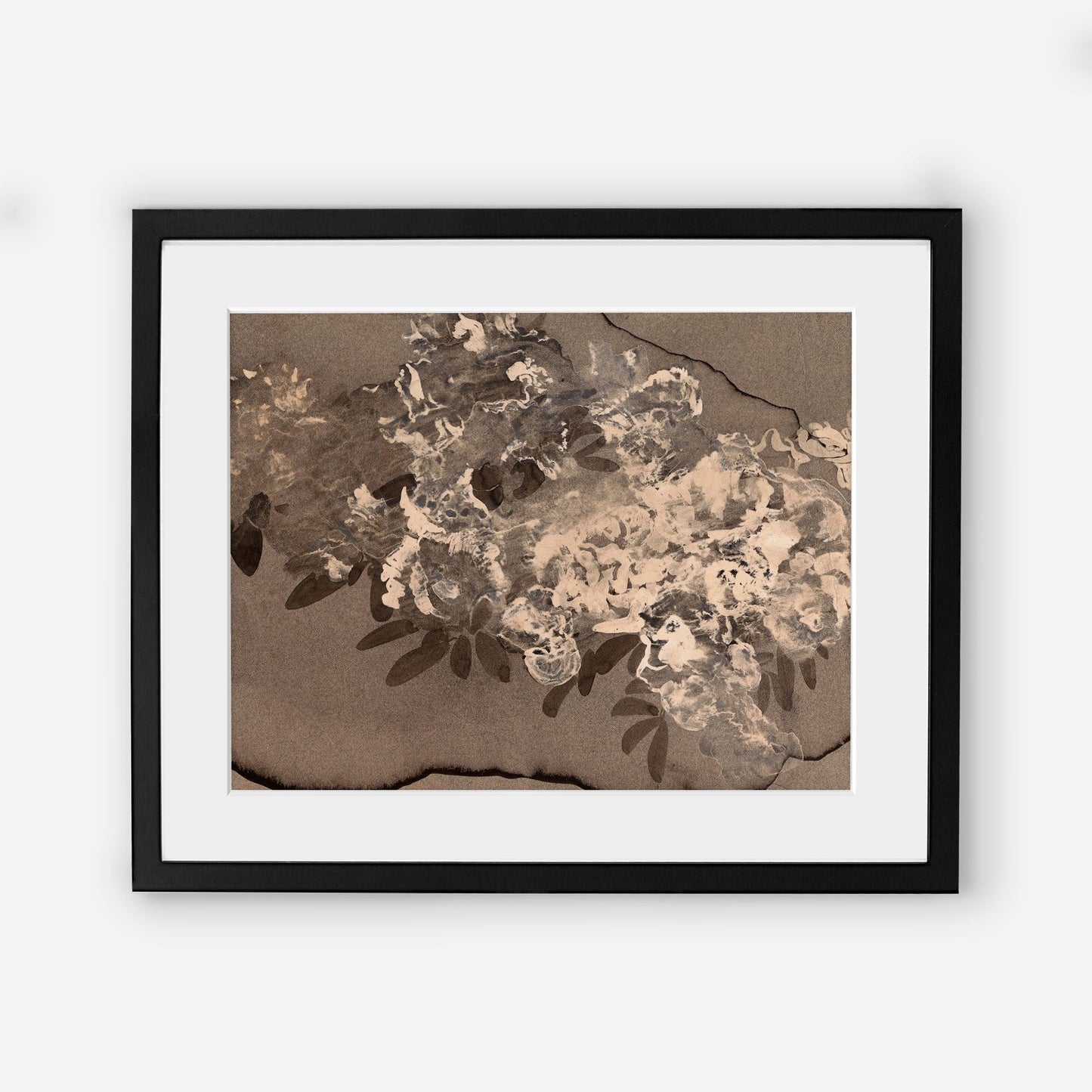 Messy Flower Vintage Floral Wall Art - Dark Modern Bedroom Flowers Wall Prints - Printed and Shipped Reproduction -