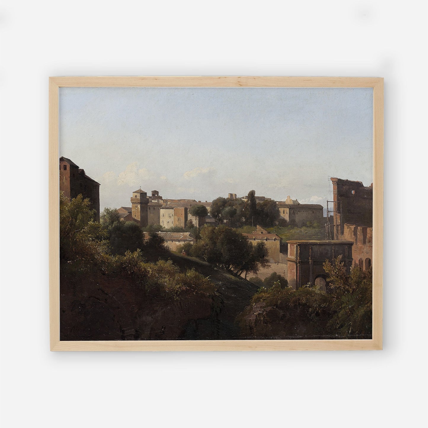 View of Ancient Rome - Vintage City Landscape Painting - Old Painting Replica - Greenery Landscape - Printed and Shipped to You