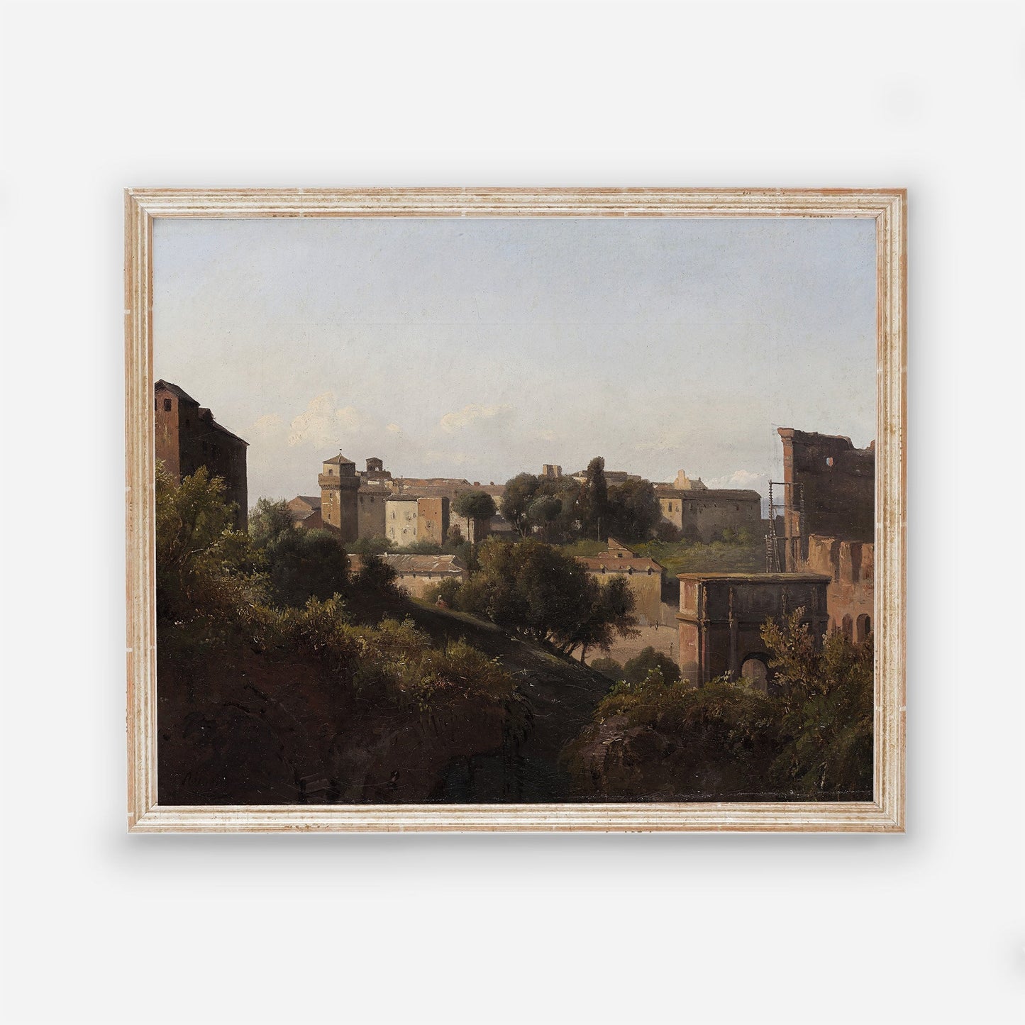 View of Ancient Rome - Vintage City Landscape Painting - Old Painting Replica - Greenery Landscape - Printed and Shipped to You