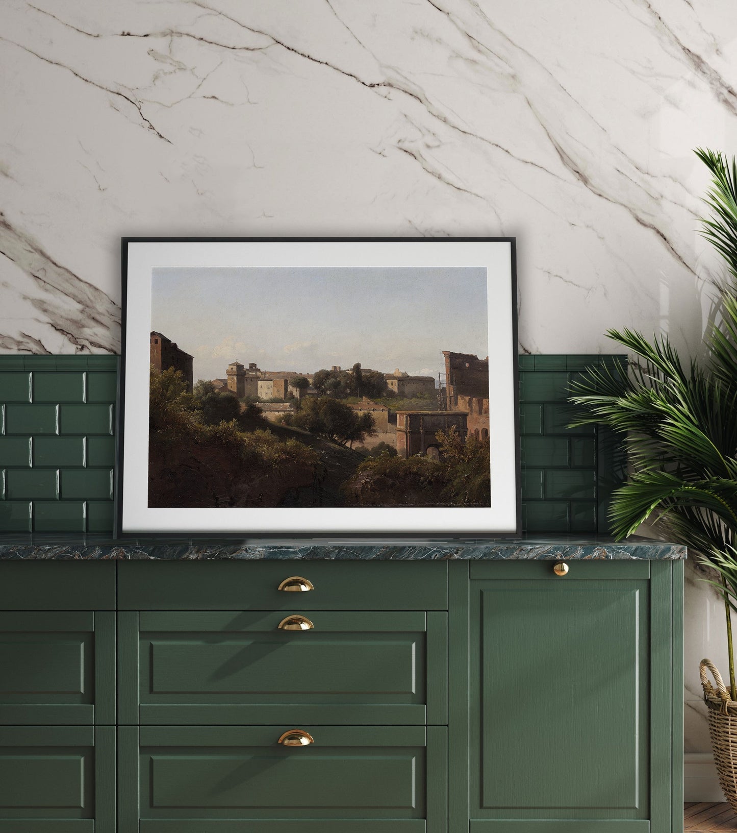 View of Ancient Rome - Vintage City Landscape Painting - Old Painting Replica - Greenery Landscape - Printed and Shipped to You