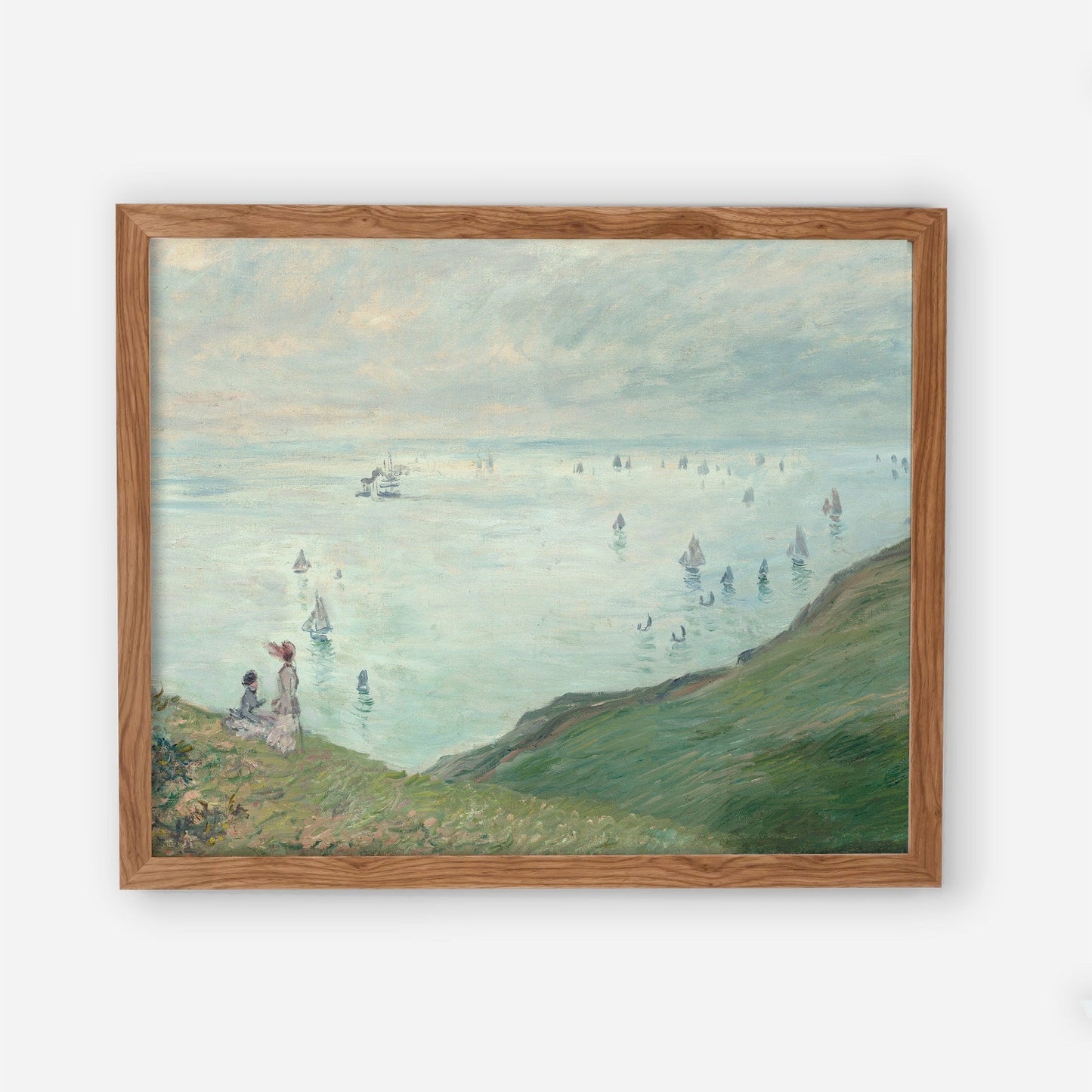 Vintage Coastal Beach Wall Art - Farmhouse Oil Painting Replica - Printed and shipped to you on fine art paper