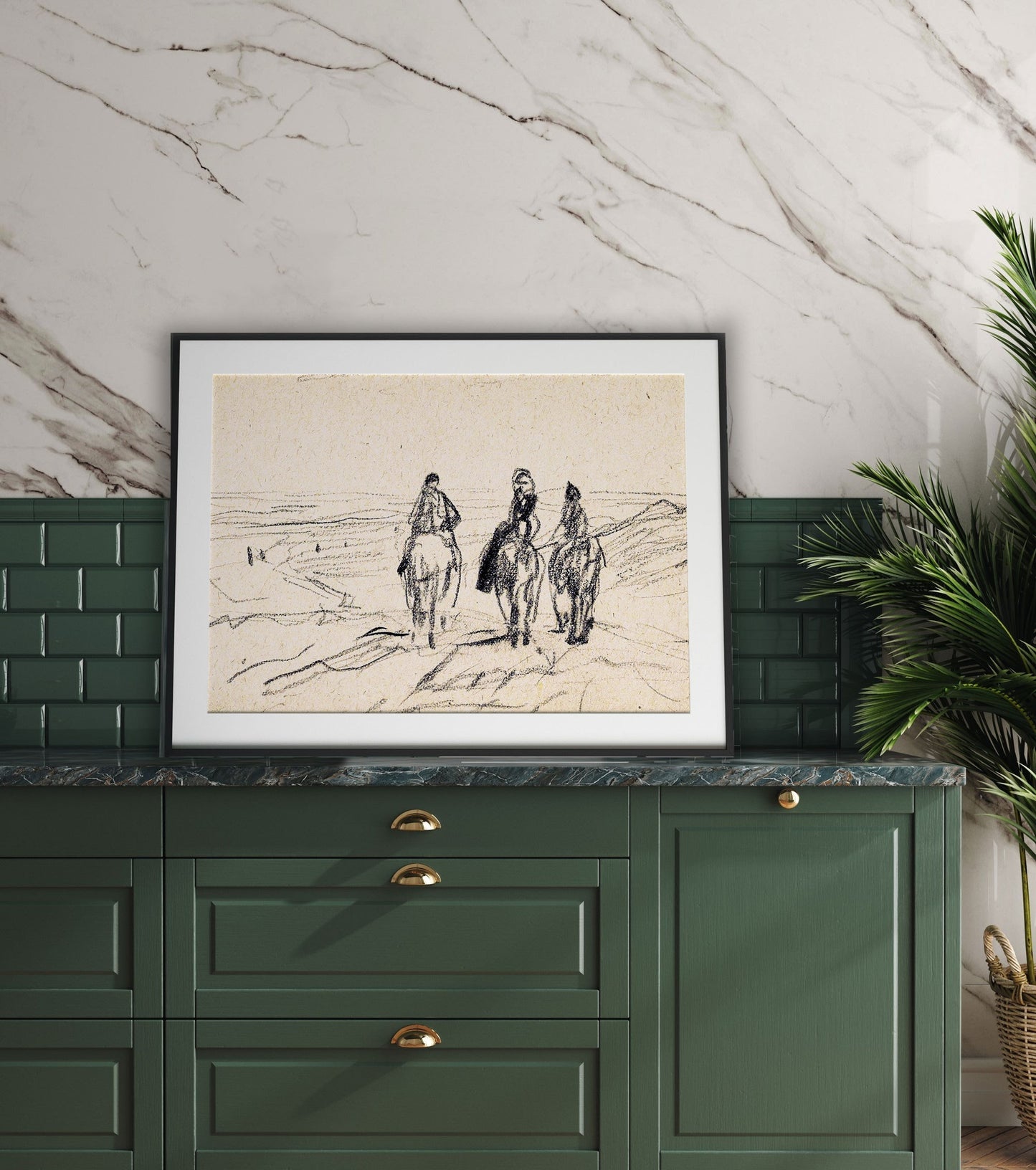 Vintage Horse Sketch Wall Print - Printed and shipped to you on premium paper