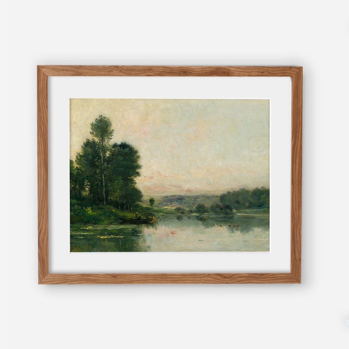 At the Lakes Edge - Vintage Landscape Painting Reproduction - Old Poster Print - Greenery Landscape - Printed and Shipped to You