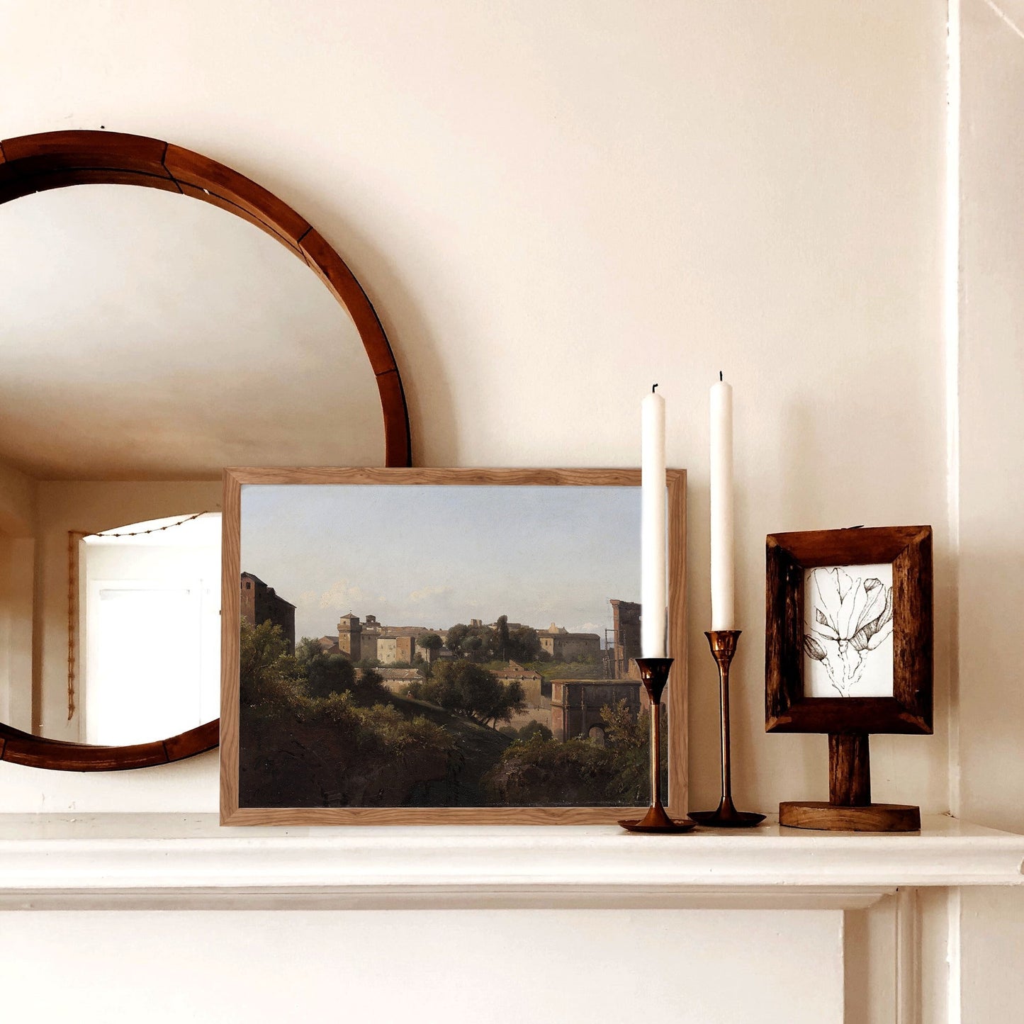 View of Ancient Rome - Vintage City Landscape Painting - Old Painting Replica - Greenery Landscape - Printed and Shipped to You