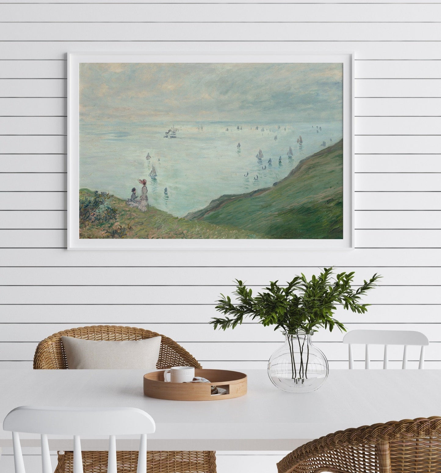 Vintage Coastal Beach Wall Art - Farmhouse Oil Painting Replica - Printed and shipped to you on fine art paper