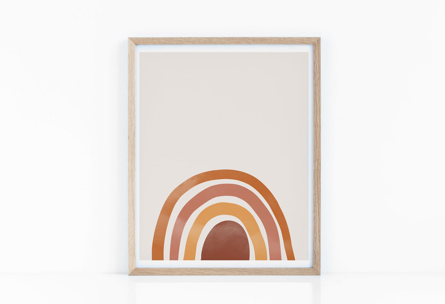 Terracotta Rainbow Wall Print - Boho Rainbow Art - Neutral Earthy Colors for Nursery
