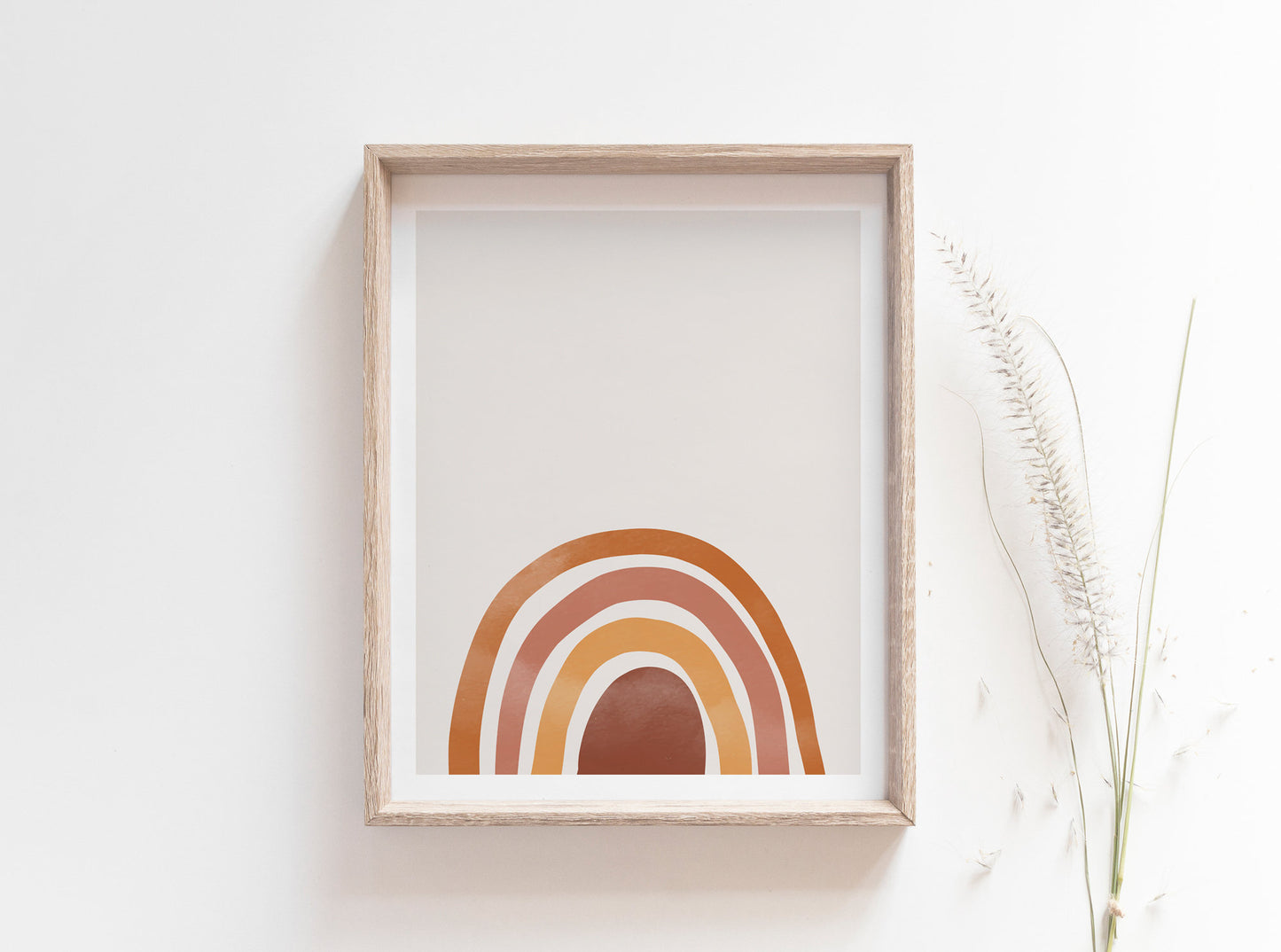 Terracotta Rainbow Wall Print - Boho Rainbow Art - Neutral Earthy Colors for Nursery