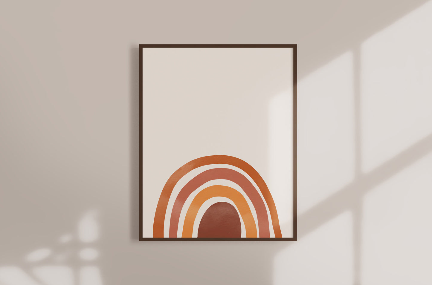 Terracotta Rainbow Wall Print - Boho Rainbow Art - Neutral Earthy Colors for Nursery