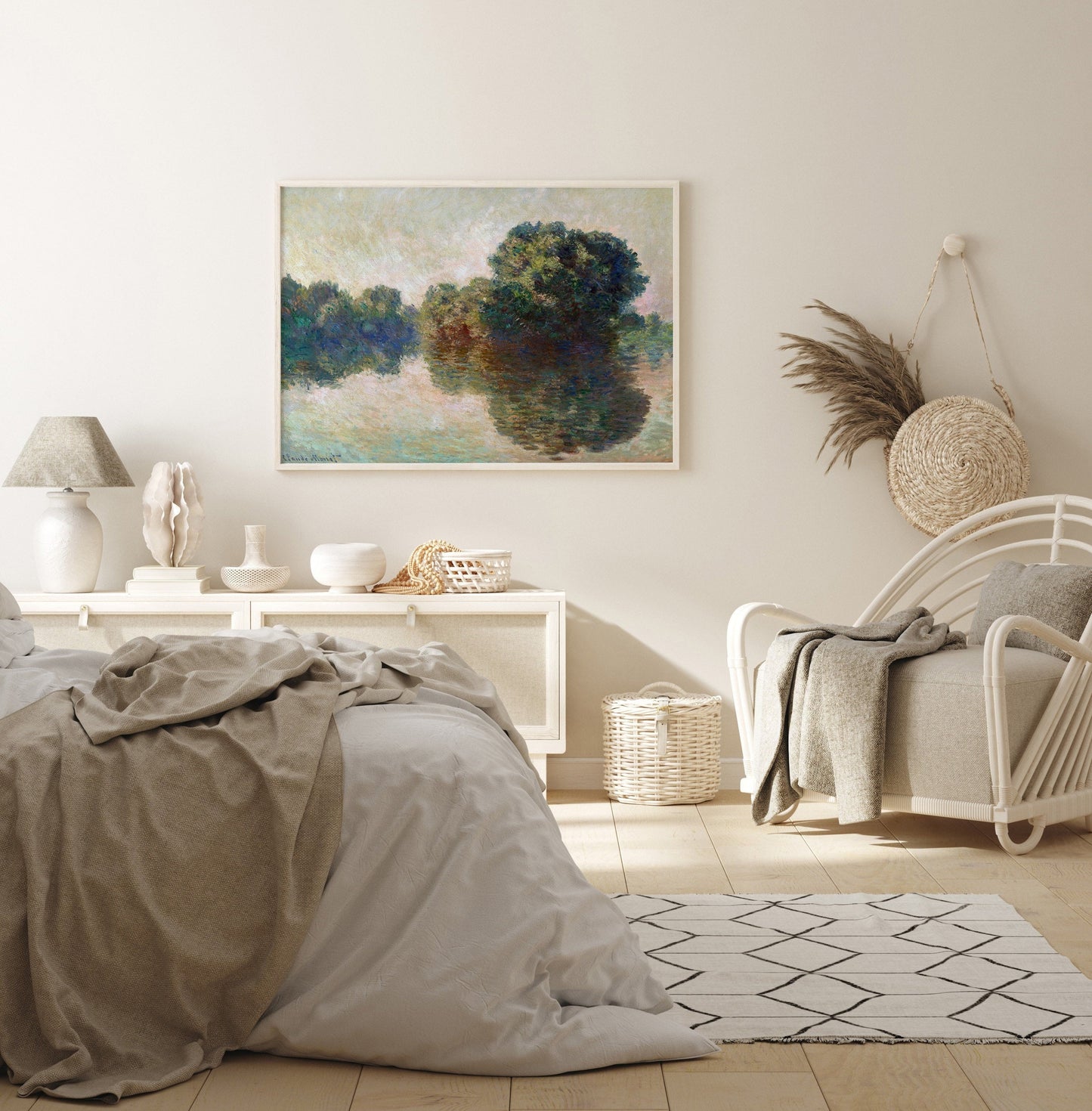 Vintage Landscape Wall Art - Farmhouse Oil Replica - Printed and shipped to you on fine art paper