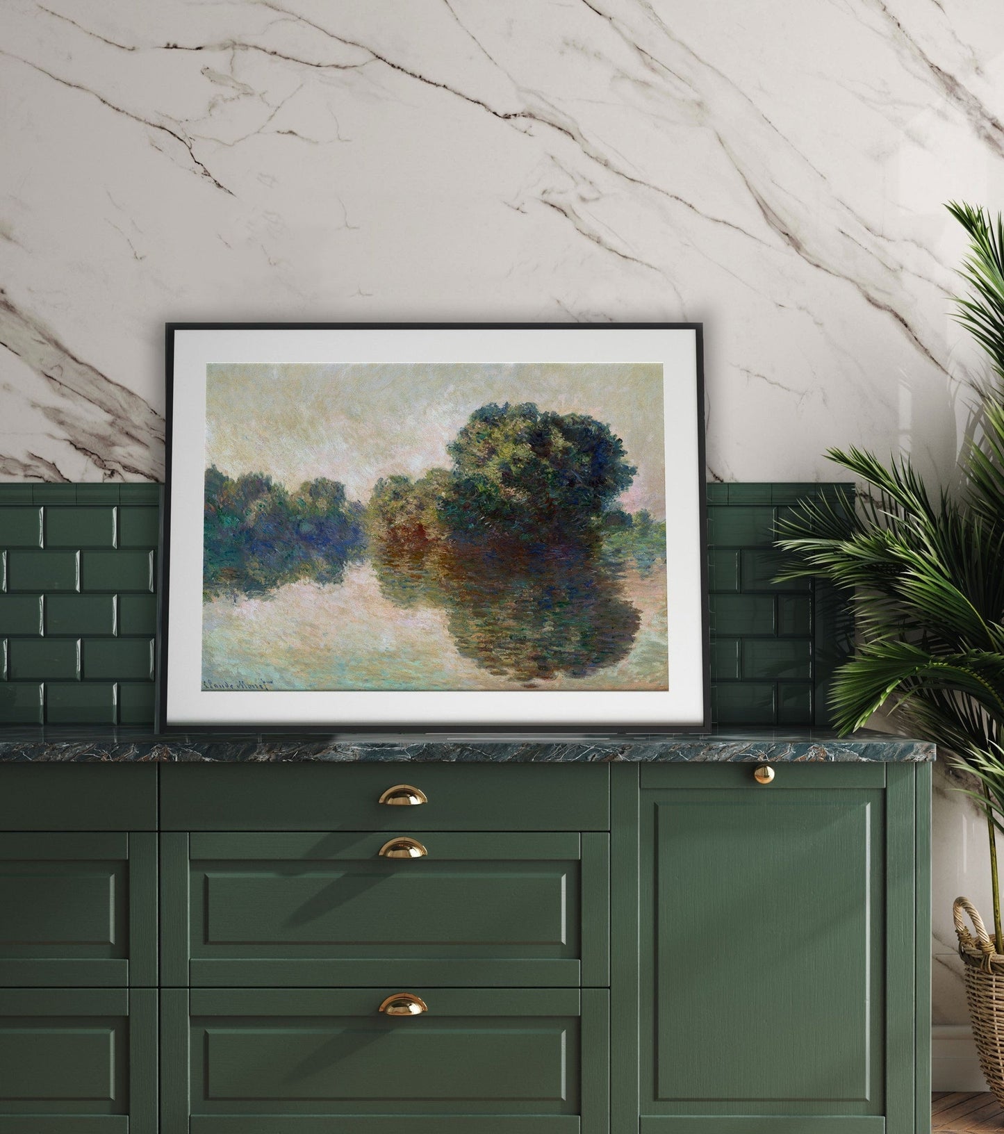 Vintage Landscape Wall Art - Farmhouse Oil Replica - Printed and shipped to you on fine art paper