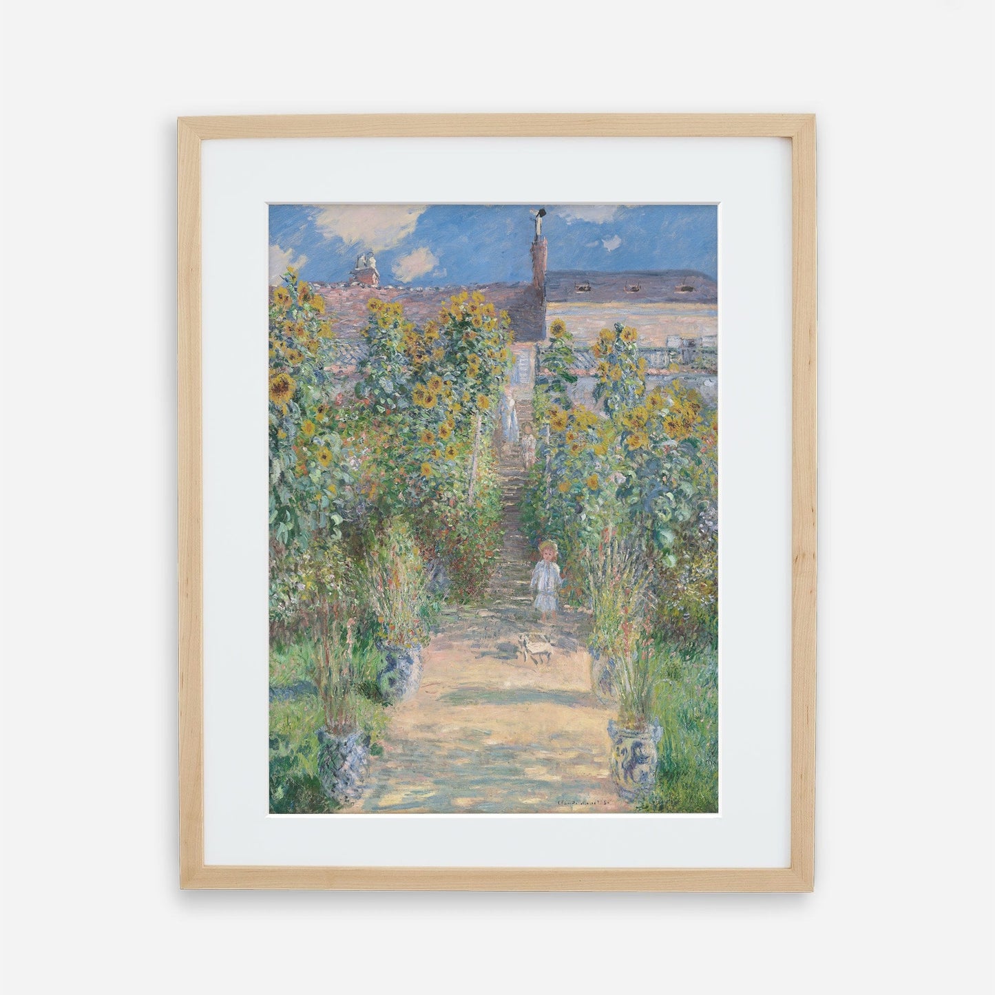 Claude Monet Vintage Floral Scene Wall Print - Farmhouse Decor - Printed on fine art paper and shipped to you