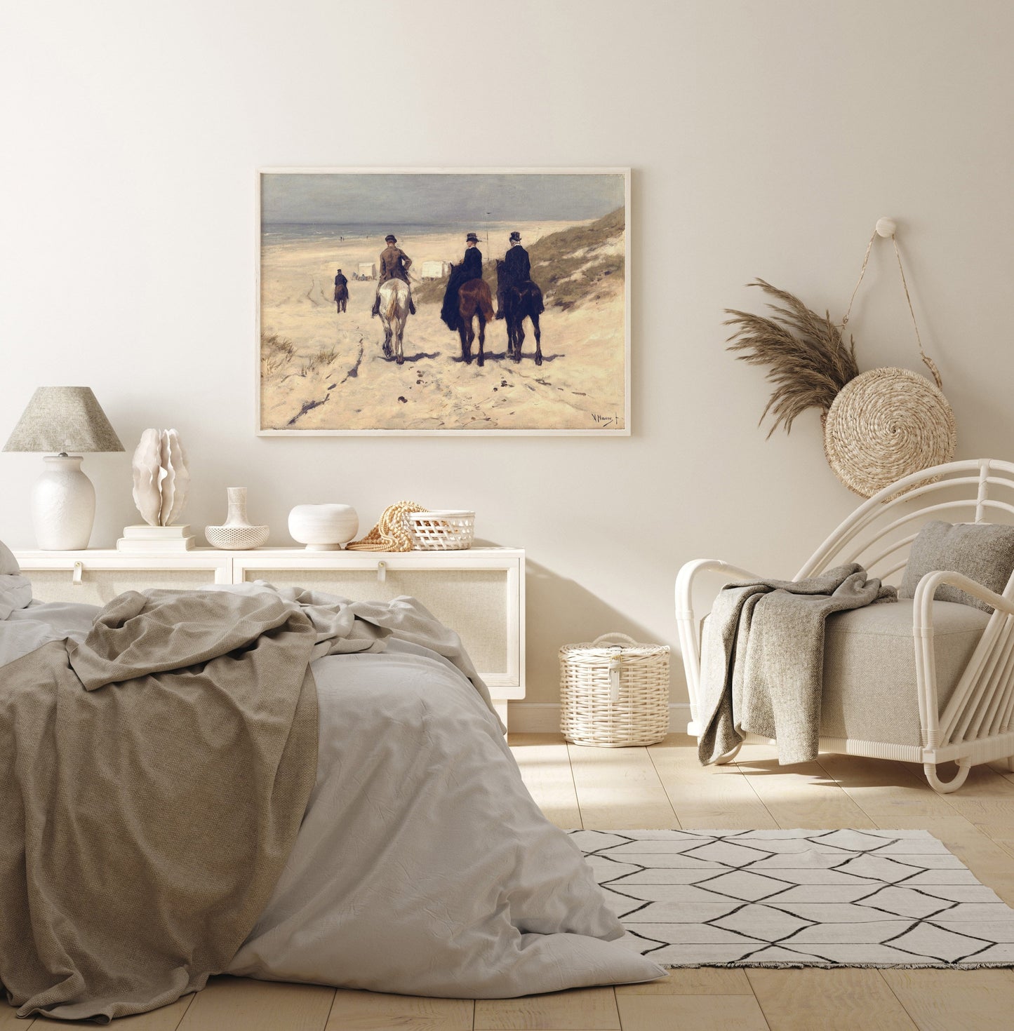 Vintage Horses on Beach Wall Print - Printed and shipped to you on premium paper