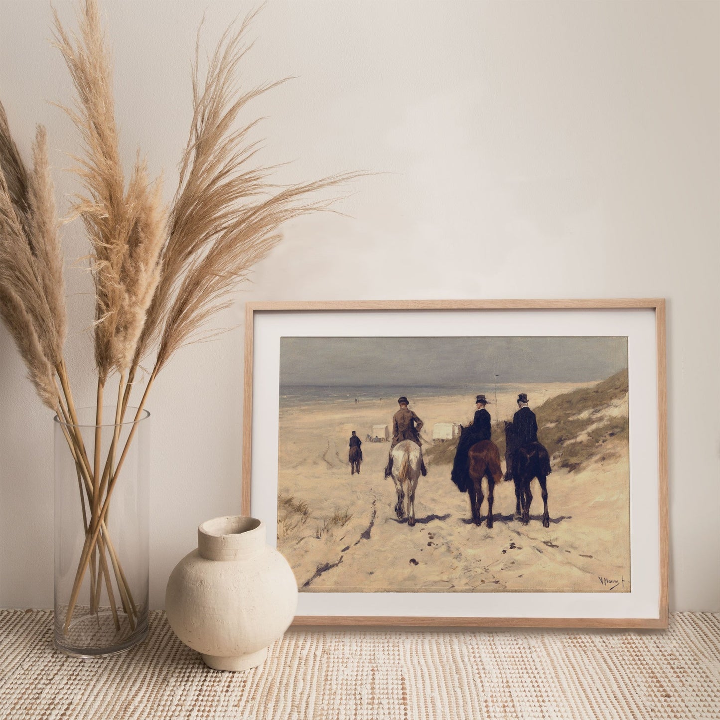 Vintage Horses on Beach Wall Print - Printed and shipped to you on premium paper