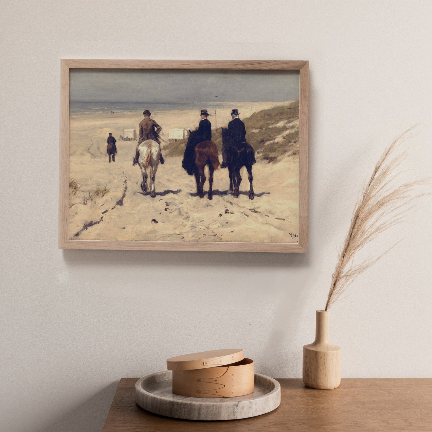 Vintage Horses on Beach Wall Print - Printed and shipped to you on premium paper