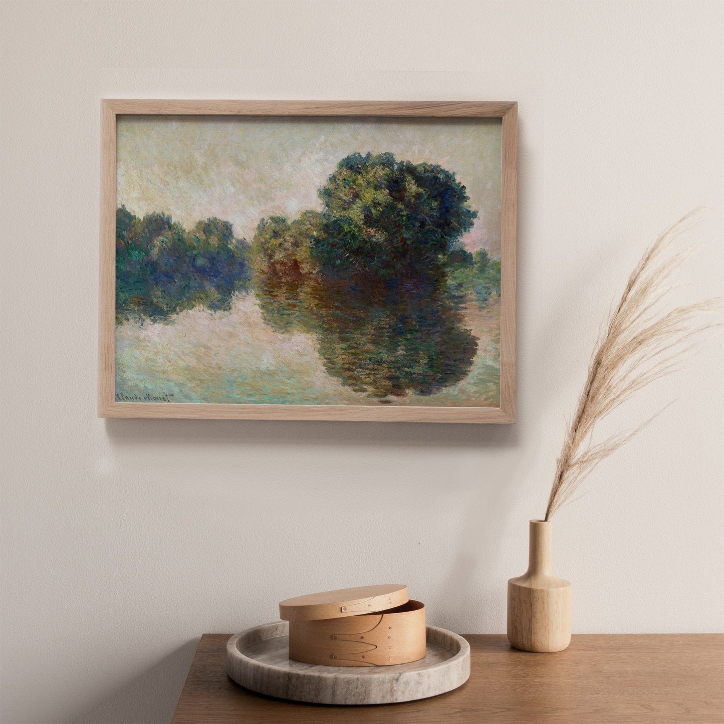 Vintage Landscape Wall Art - Farmhouse Oil Replica - Printed and shipped to you on fine art paper