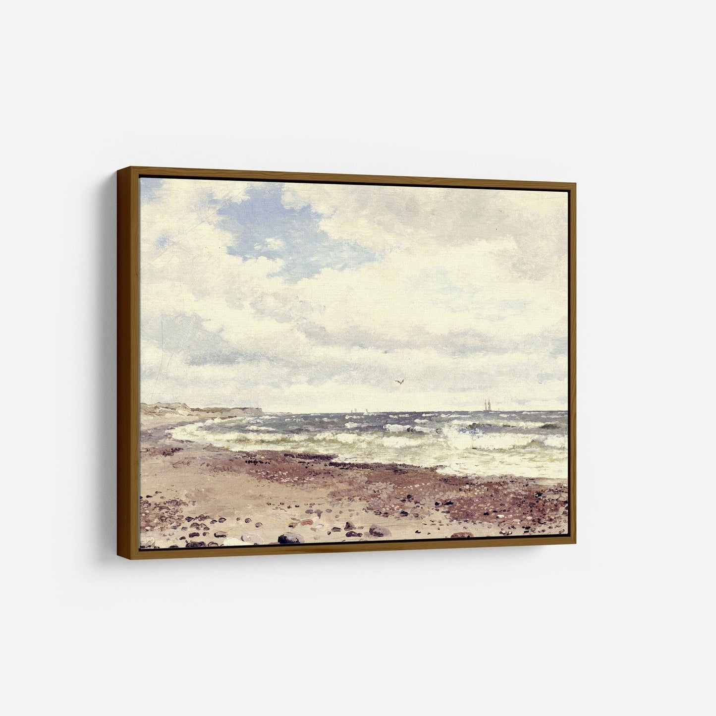 Printed Vintage Beach Scene Wall Art