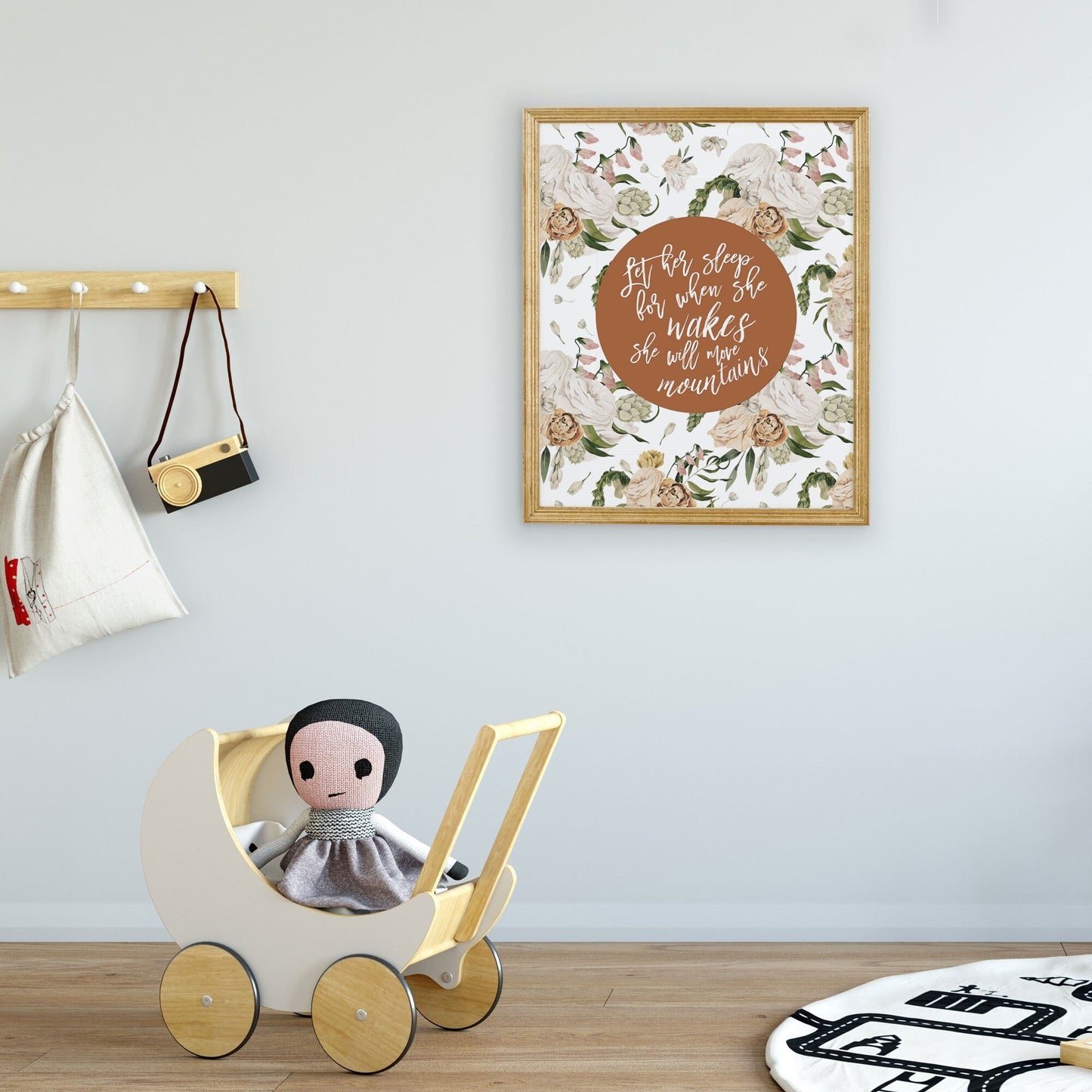 Neutral Floral Pattern Wall Art