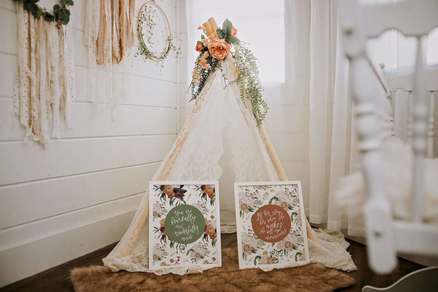 Neutral Floral Pattern Wall Art