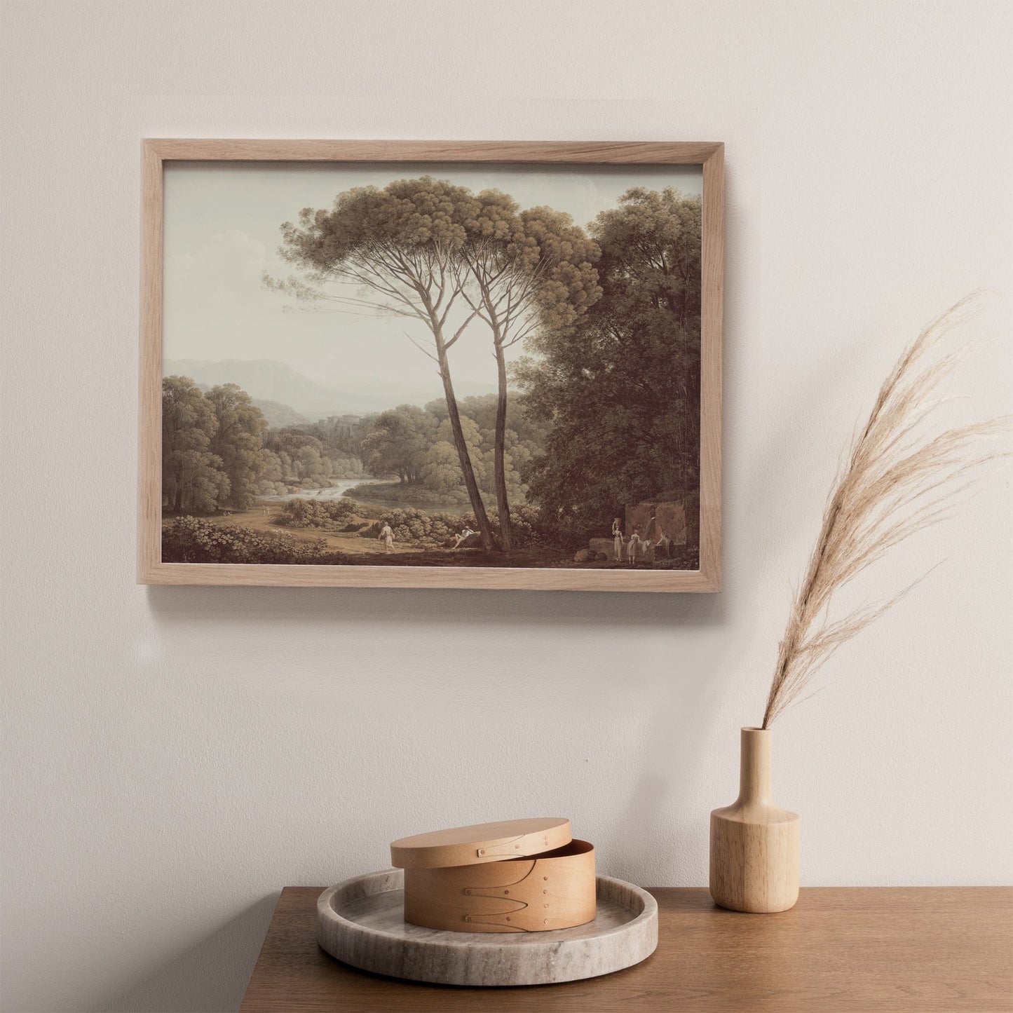Vintage Italian Landscape Wall Art by Dutch Painter