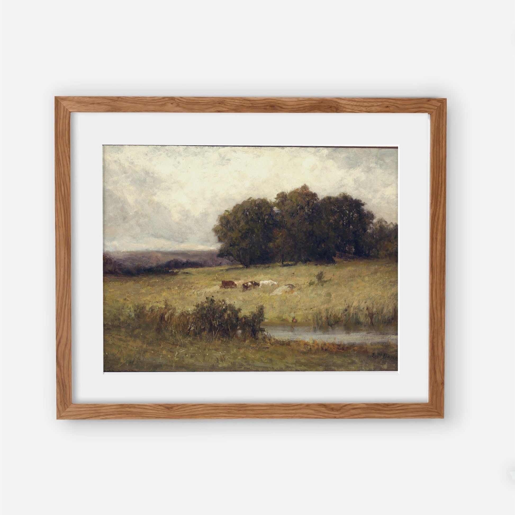 Vintage Cow Print Farm Wall Art