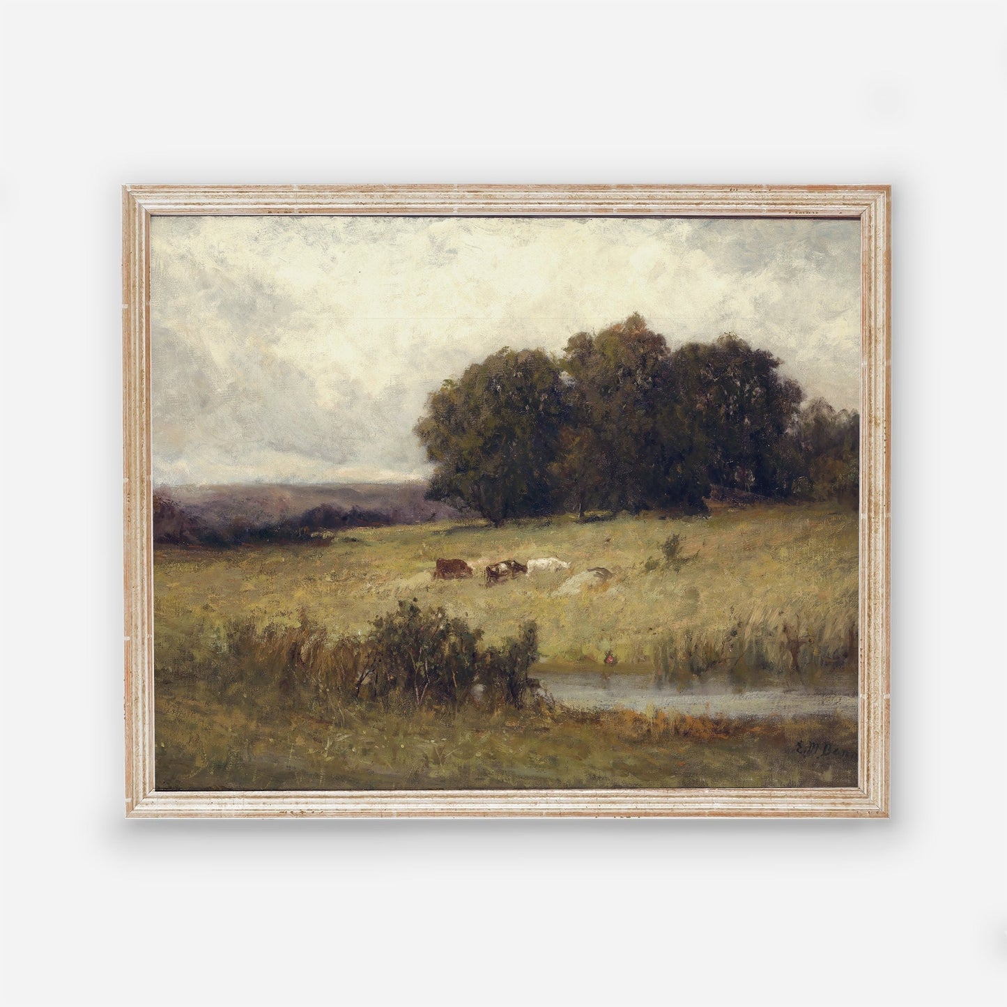 Vintage Cow Print Farm Wall Art