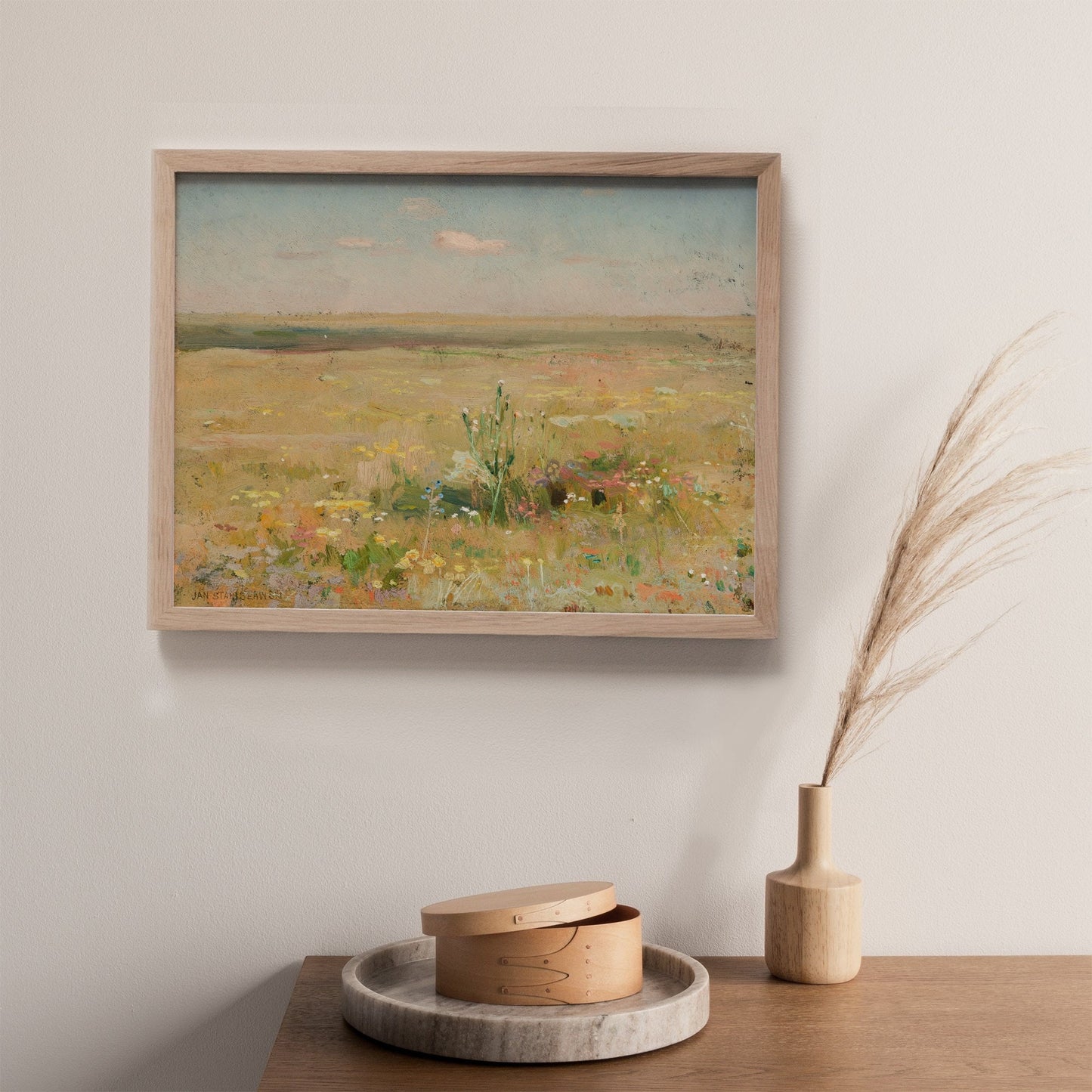 Vintage Landscape Field Wall Art Print