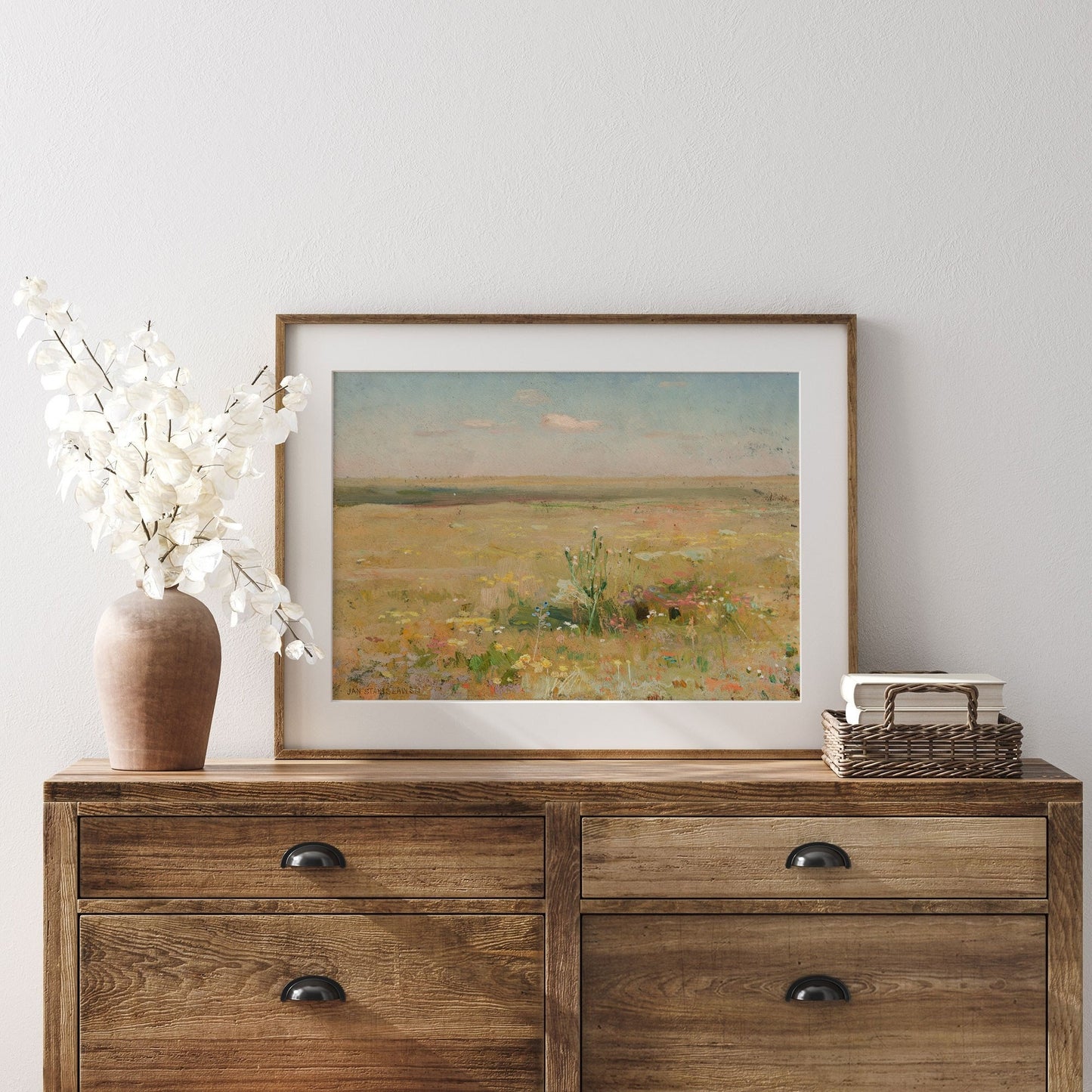 Vintage Landscape Field Wall Art Print