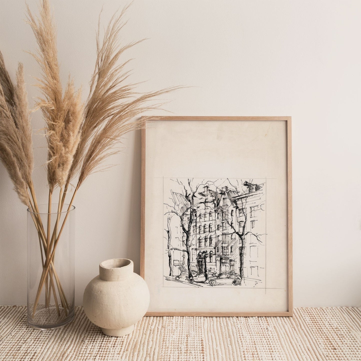 City Sketch Vintage Wall Art