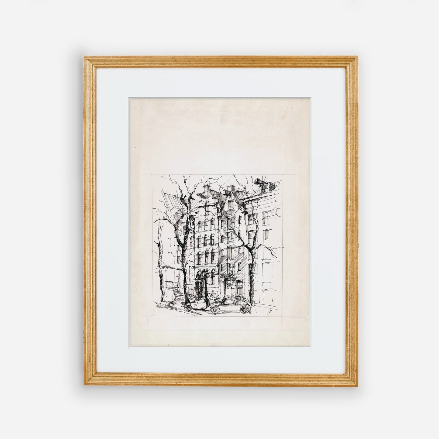 City Sketch Vintage Wall Art
