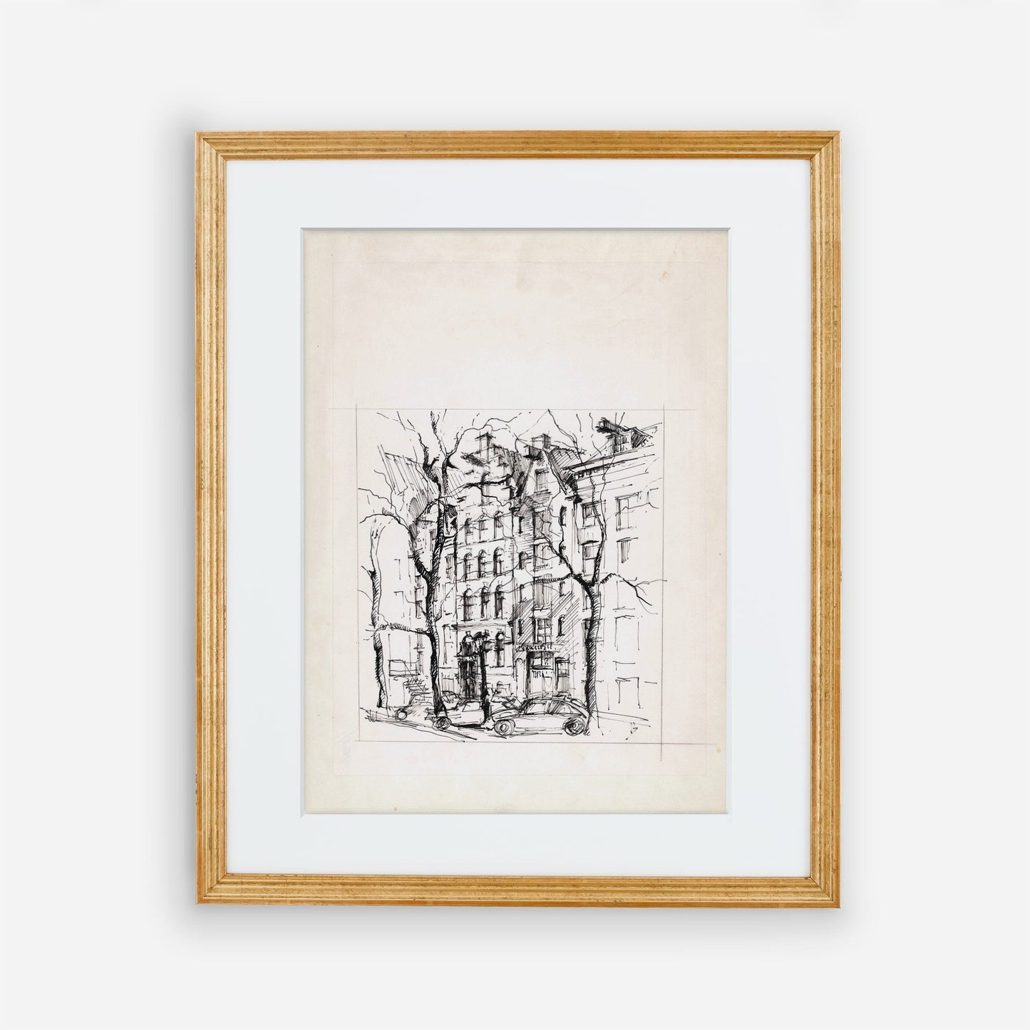 City Sketch Vintage Wall Art 