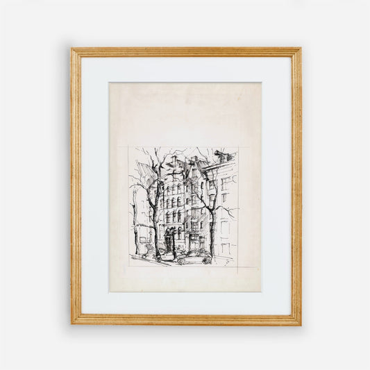 City Sketch Vintage Wall Art