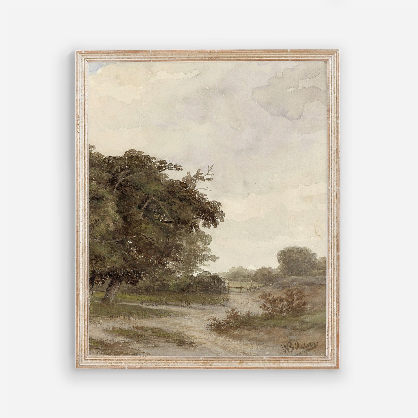 Muted Landscape Vintage Gallery Wall Art