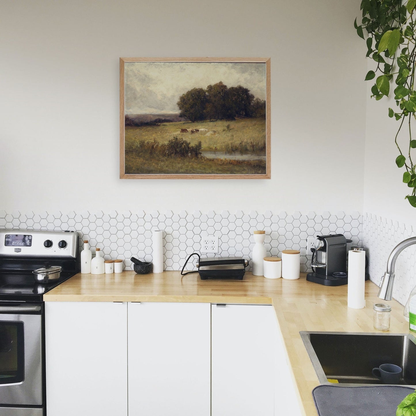 Vintage Cow Print Farm Wall Art